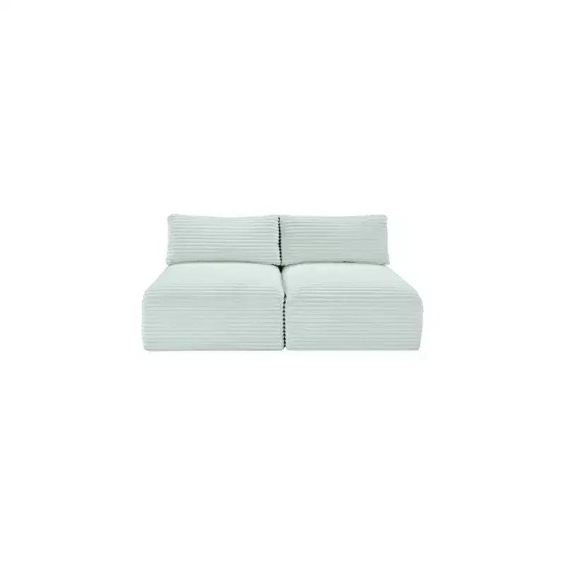 Meridian Furniture Sofá Modular de Pana Suave y Tela de Alto Rendimiento