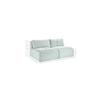 Meridian Furniture Sofá Modular de Pana Suave y Tela de Alto Rendimiento