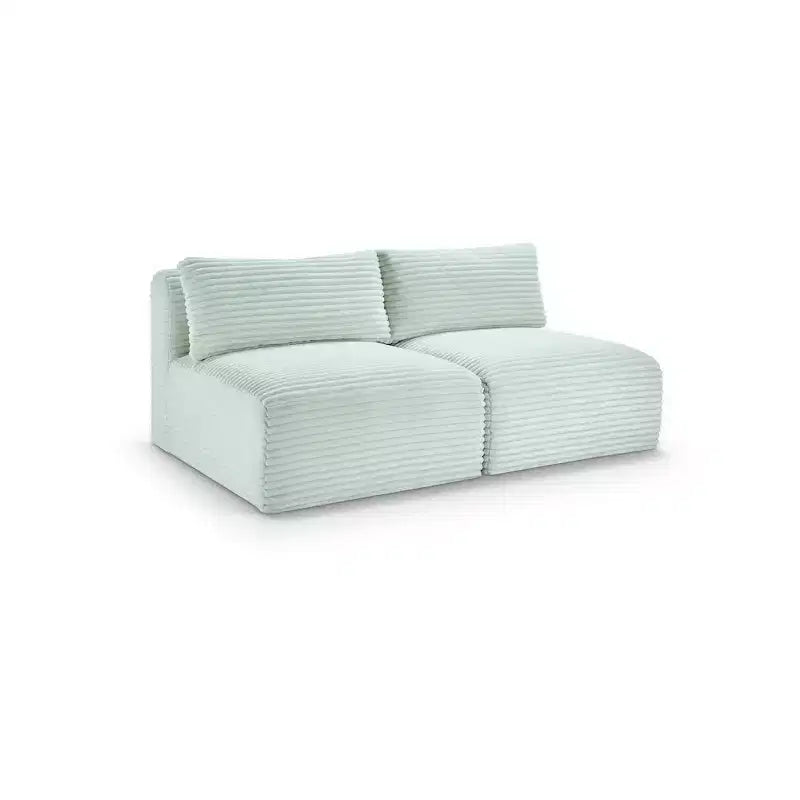 Meridian Furniture Sofá Modular de Pana Suave y Tela de Alto Rendimiento