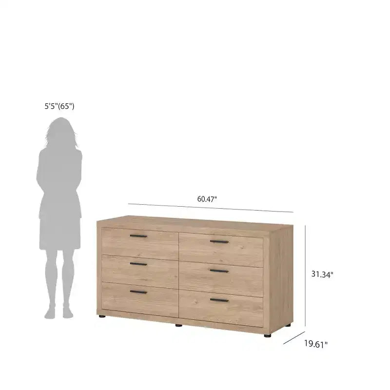 Tvilum, juego de dormitorio Mira de 4 piezas, Jackson Hickory