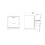 Tvilum, juego de dormitorio Mira de 4 piezas, Jackson Hickory