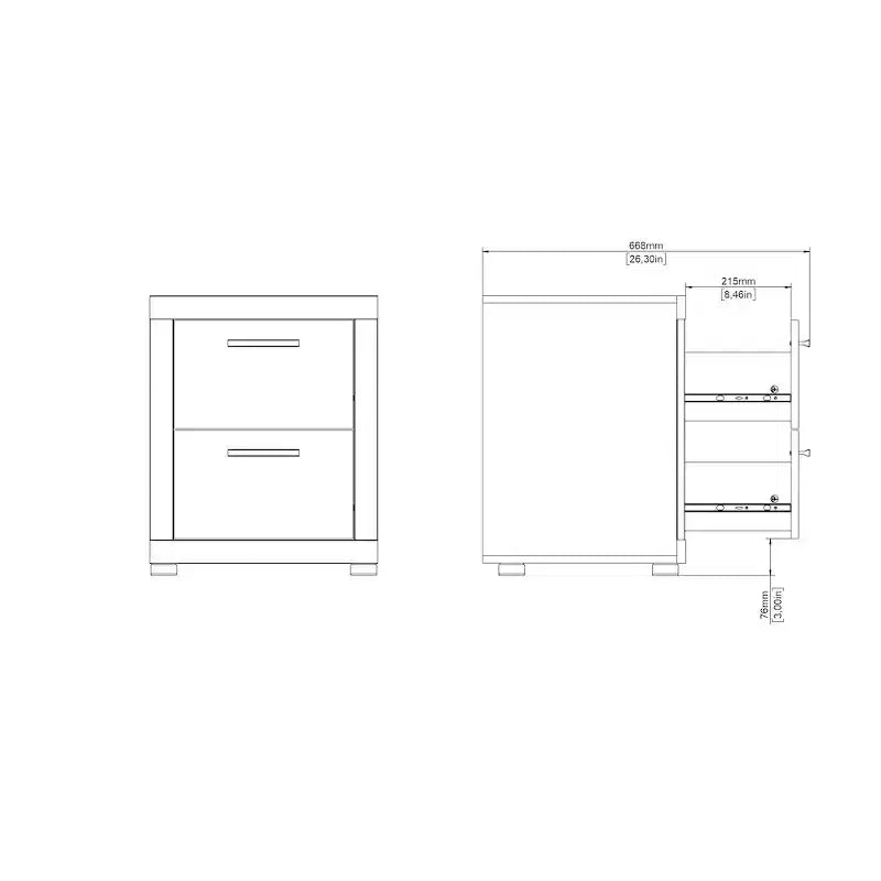 Tvilum, juego de dormitorio Mira de 4 piezas, Jackson Hickory