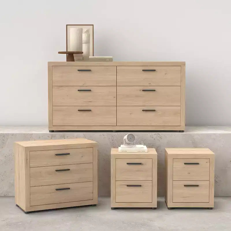 Tvilum, juego de dormitorio Mira de 4 piezas, Jackson Hickory