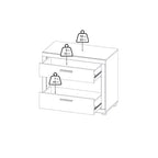 Tvilum, juego de dormitorio Mira de 4 piezas, Jackson Hickory