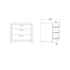 Tvilum, juego de dormitorio Mira de 4 piezas, Jackson Hickory