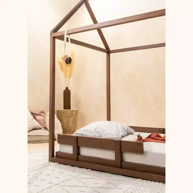Coco Village - Estructura de cama de madera - Nogal