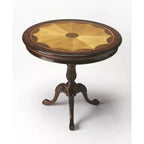 Mesa de centro redonda de madera marrón de 30 de HomeRoots