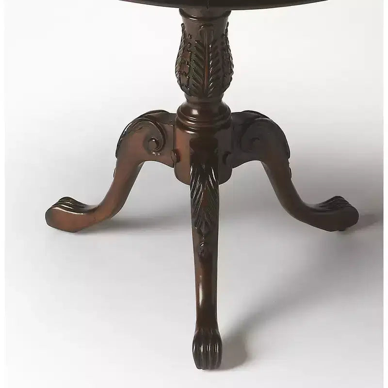 Mesa de centro redonda de madera marrón de 30 de HomeRoots