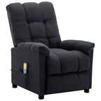 vidaXL Sillón de masaje eléctrico gris oscuro