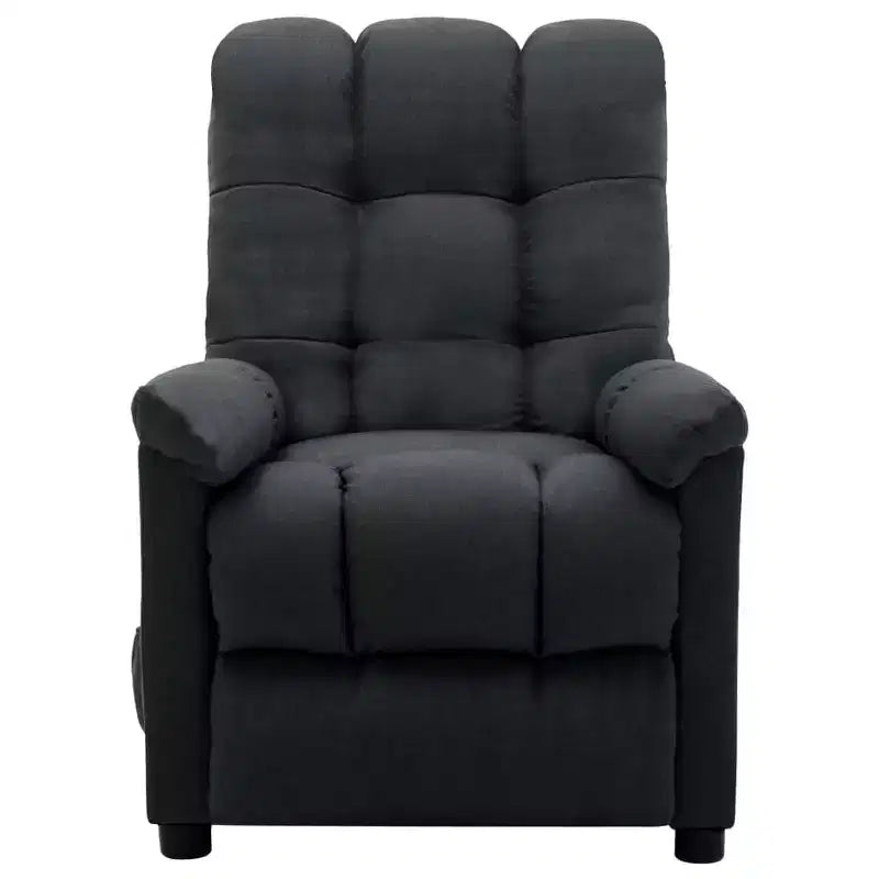 vidaXL Sillón de masaje eléctrico gris oscuro