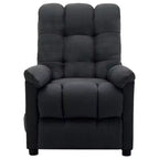 vidaXL Sillón de masaje eléctrico gris oscuro