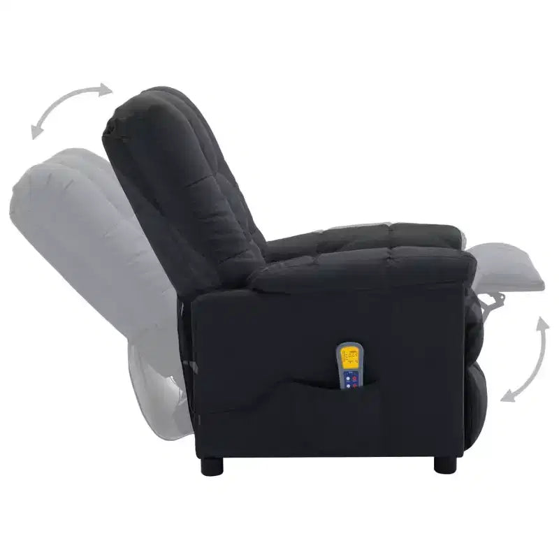 vidaXL Sillón de masaje eléctrico gris oscuro