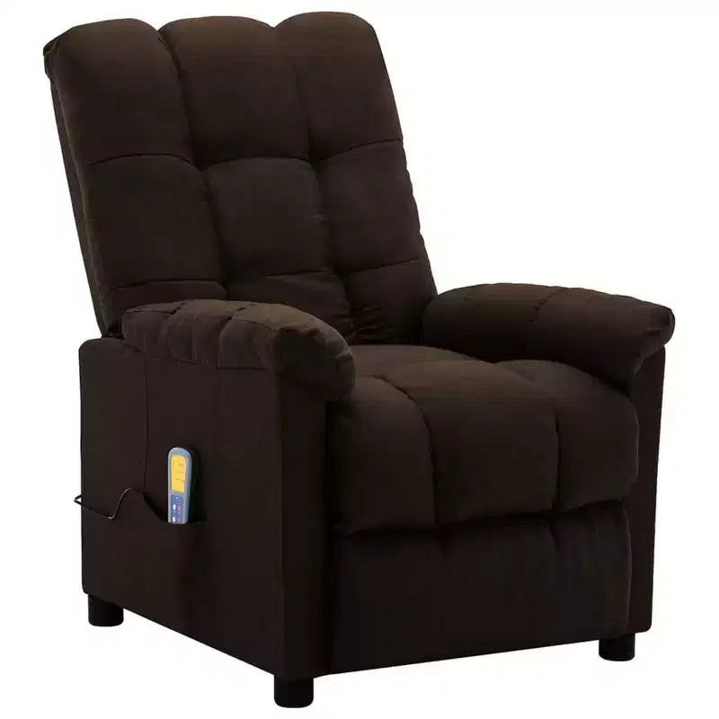 vidaXL Sillón de masaje eléctrico gris oscuro