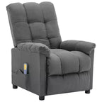vidaXL Sillón de masaje eléctrico gris oscuro