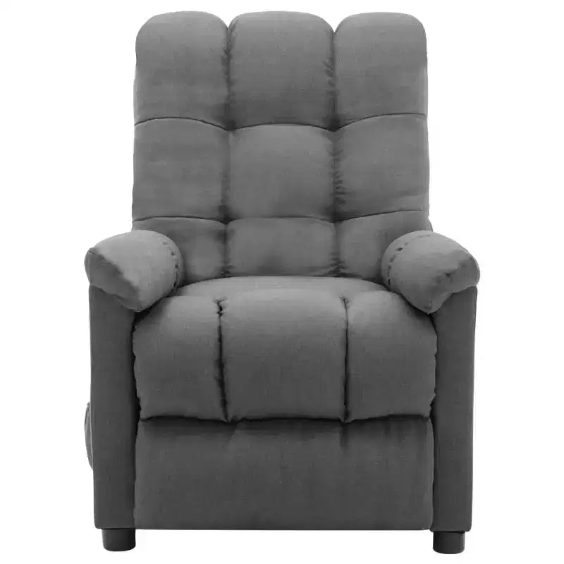 vidaXL Sillón de masaje eléctrico gris oscuro