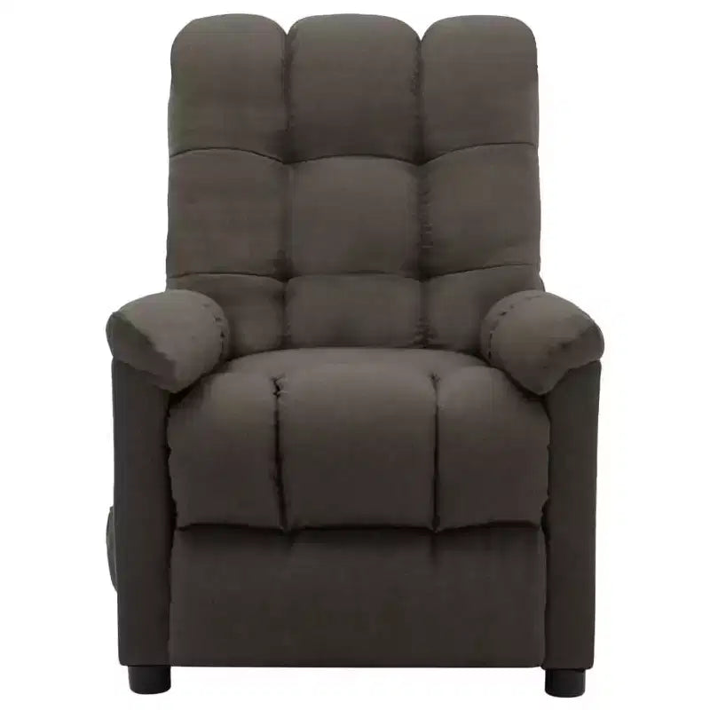 vidaXL Sillón de masaje eléctrico gris oscuro