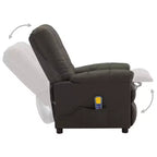 vidaXL Sillón de masaje eléctrico gris oscuro