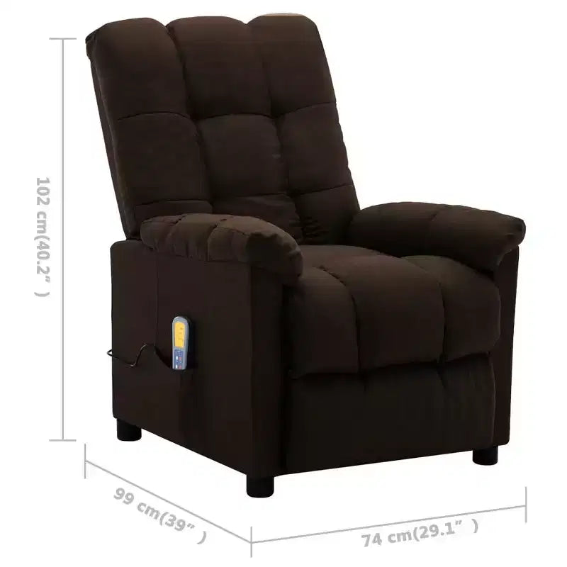 vidaXL Sillón de masaje eléctrico gris oscuro