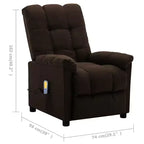 vidaXL Sillón de masaje eléctrico gris oscuro