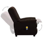 vidaXL Sillón de masaje eléctrico gris oscuro