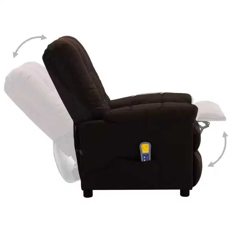vidaXL Sillón de masaje eléctrico gris oscuro