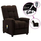 vidaXL Sillón de masaje eléctrico gris oscuro