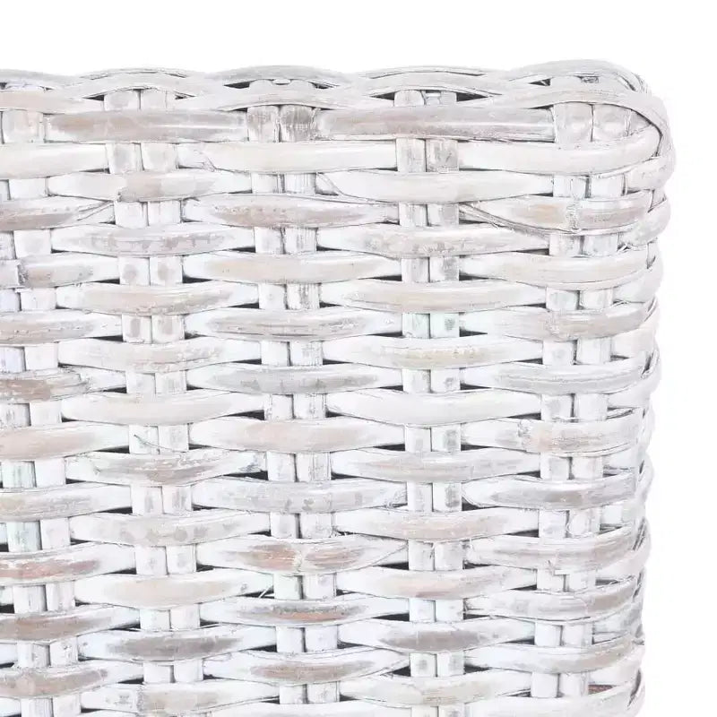 vidaXL Juego de 2 sillas de comedor de color marrón claro con acabado decapado en blanco