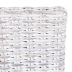 vidaXL Juego de 2 sillas de comedor de color marrón claro con acabado decapado en blanco
