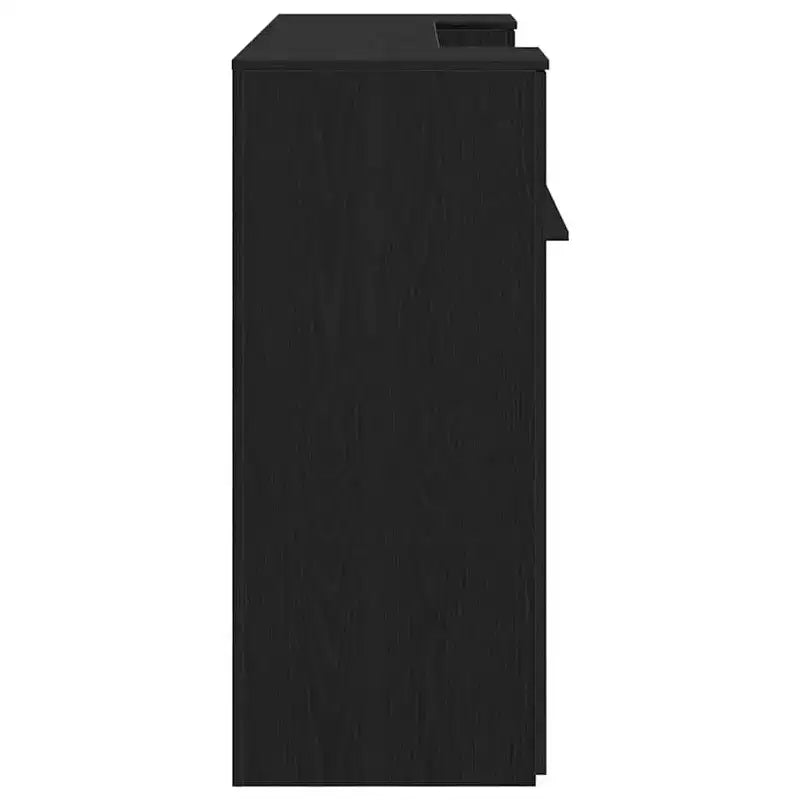 vidaXL Mostrador de recepción negro roble 70,9x19,7x40,7 madera contrachapada