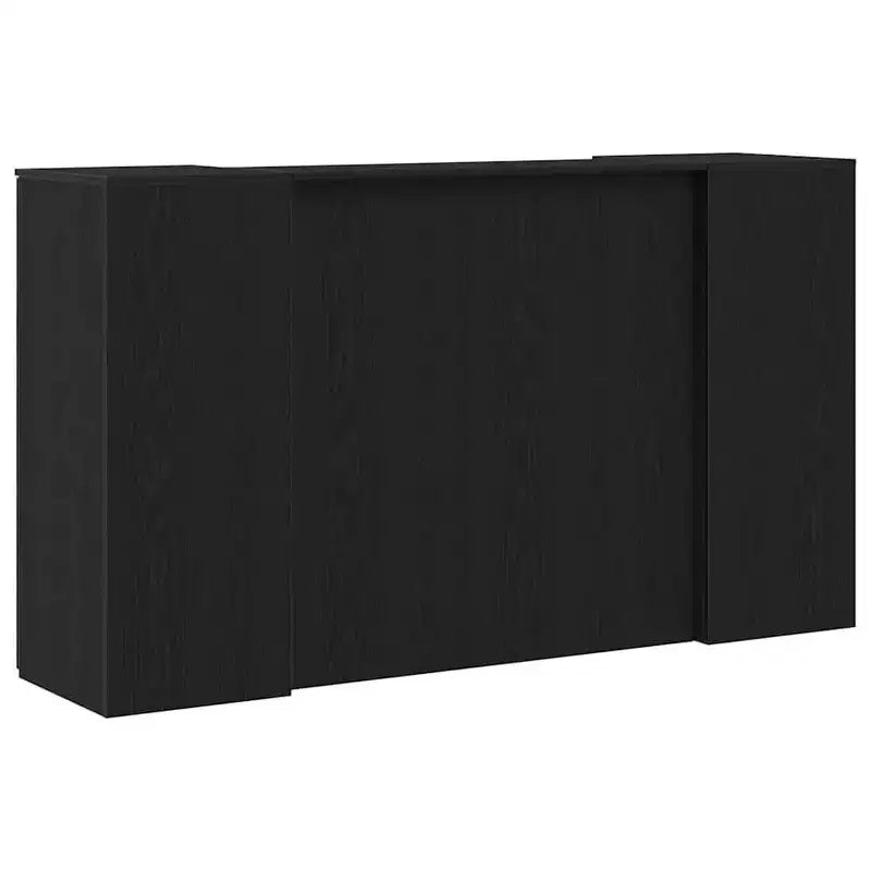 vidaXL Mostrador de recepción negro roble 70,9x19,7x40,7 madera contrachapada