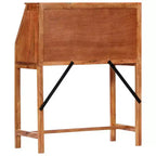 vidaXL Escritorio marrón de madera maciza de acacia Mesa mediana rectangular