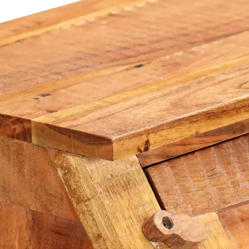 vidaXL Escritorio marrón de madera maciza de acacia Mesa mediana rectangular