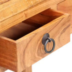 vidaXL Escritorio marrón de madera maciza de acacia Mesa mediana rectangular
