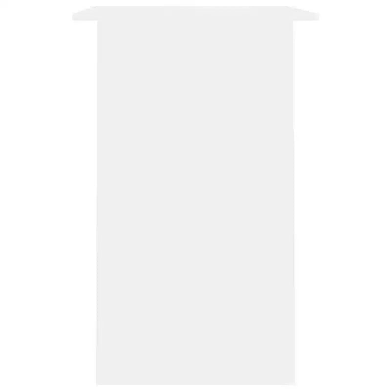 vidaXL Escritorio blanco de madera de ingeniería, escritorio pequeño rectangular moderno