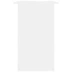 vidaXL Escritorio blanco de madera de ingeniería, escritorio pequeño rectangular moderno