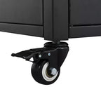 GDFStudio Louisa - Carrito Plegable para Preparación de Barbacoa al Aire Libre con Encimera de Acero Inoxidable