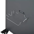 GDFStudio Louisa - Carrito Plegable para Preparación de Barbacoa al Aire Libre con Encimera de Acero Inoxidable