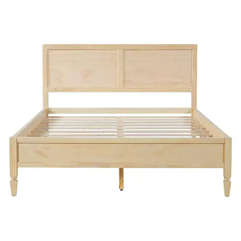 Base de cama Queen/King con cabecero de panel clásico - ModernLuxe