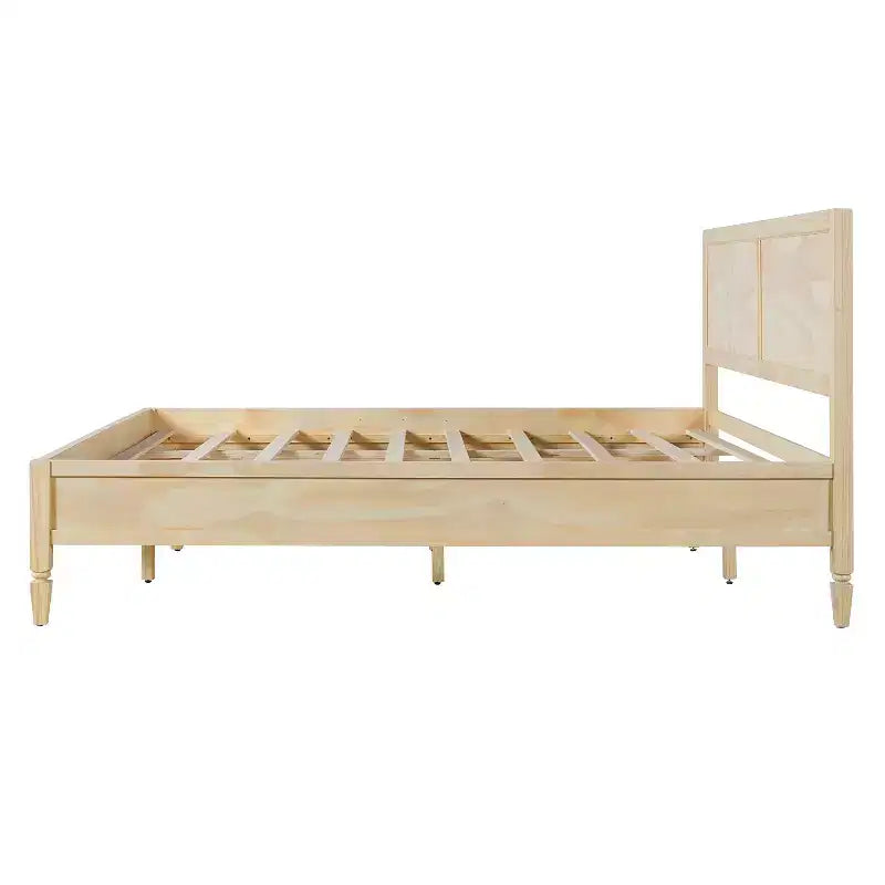 Base de cama Queen/King con cabecero de panel clásico - ModernLuxe