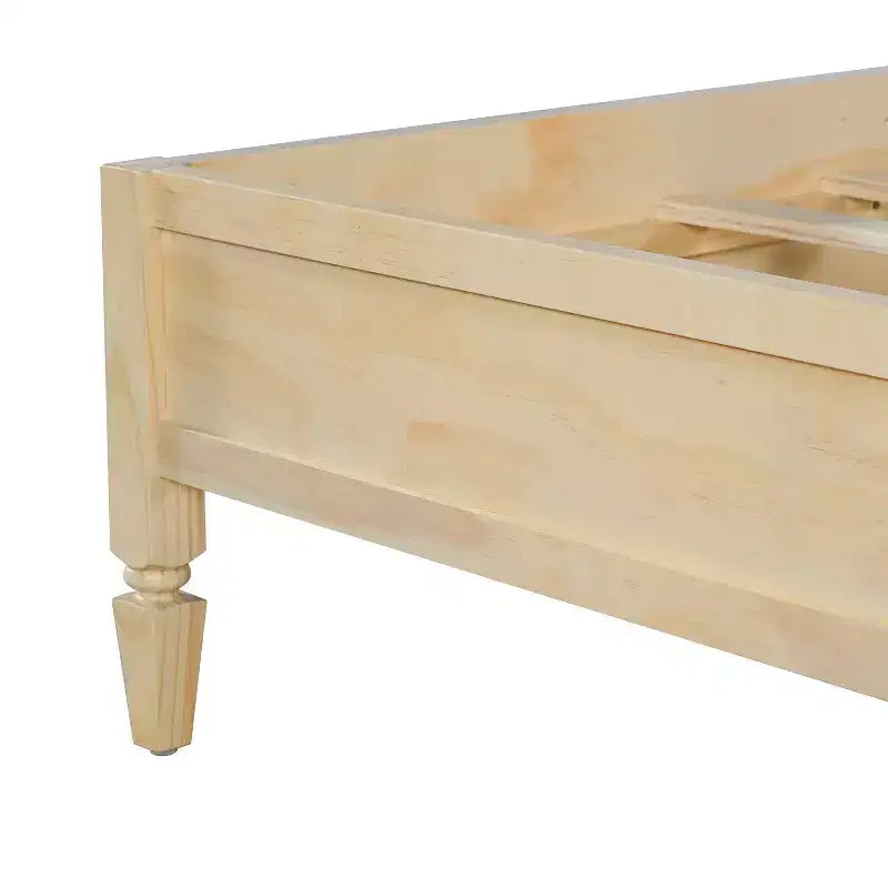 Base de cama Queen/King con cabecero de panel clásico - ModernLuxe