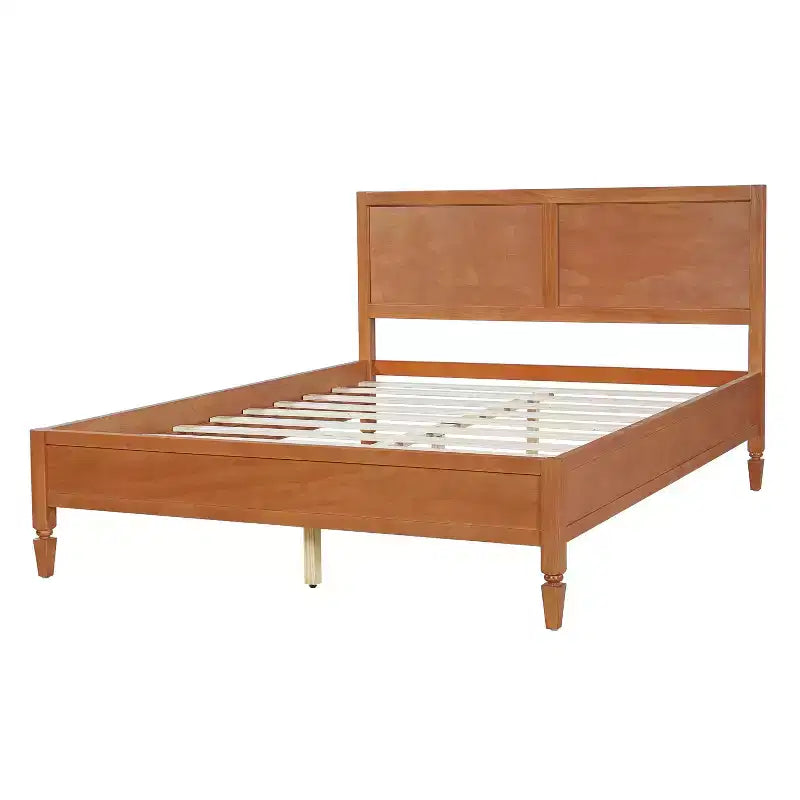 Base de cama Queen/King con cabecero de panel clásico - ModernLuxe