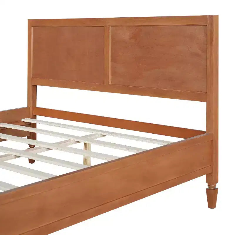 Base de cama Queen/King con cabecero de panel clásico - ModernLuxe