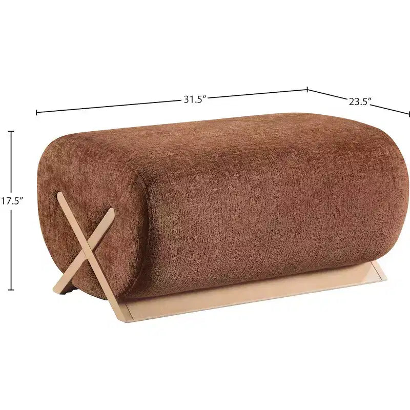 Puf tapizado en tela Akira de Meridian Furniture