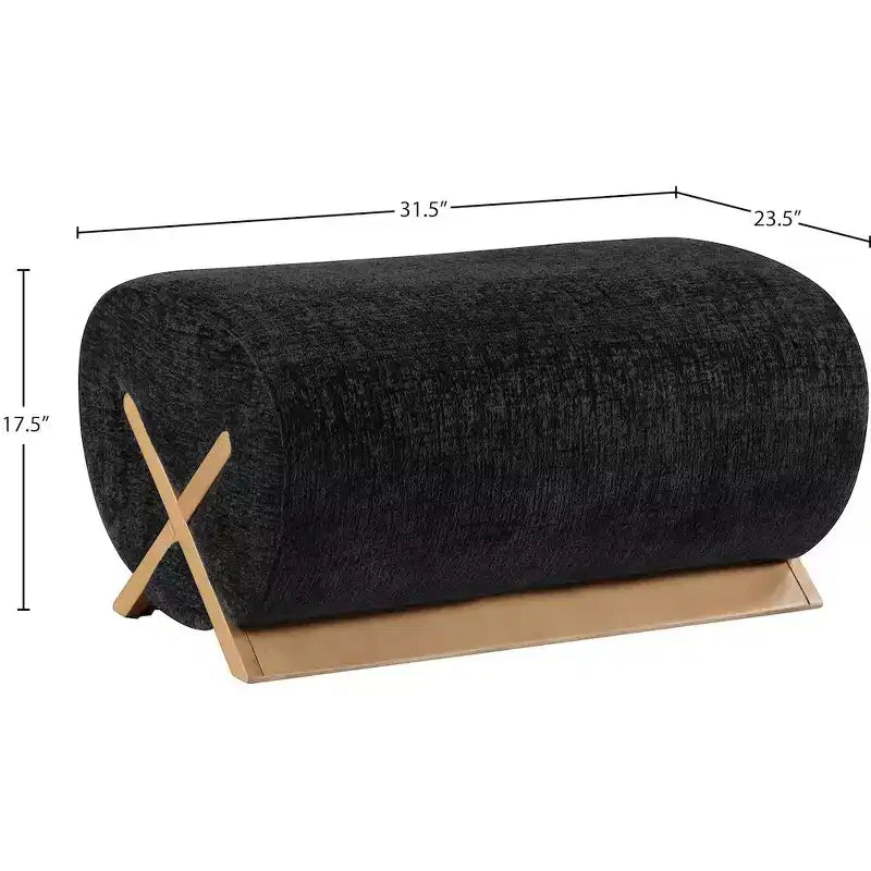 Puf tapizado en tela Akira de Meridian Furniture