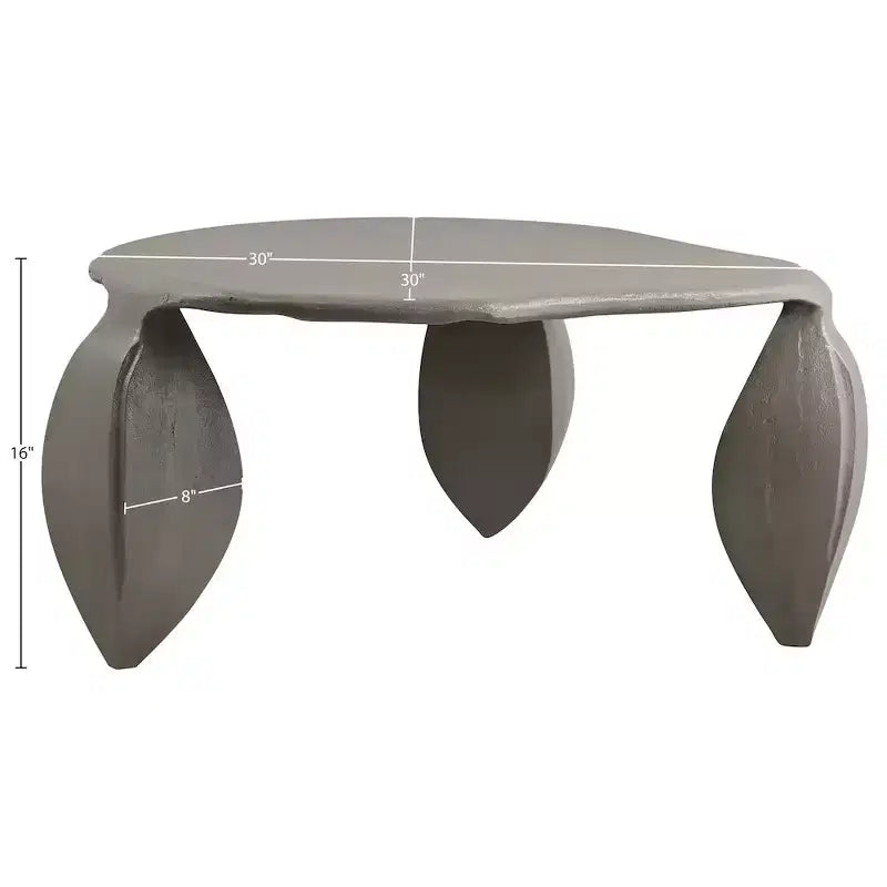 Meridian Furniture Mesa de centro de aluminio Pueblo