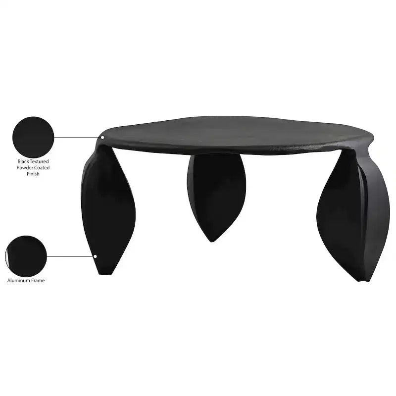Meridian Furniture Mesa de centro de aluminio Pueblo