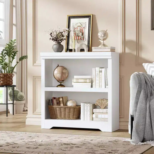 2/3/5/6 Tier Bookshelf, Farmhouse Bookcase,23.6''/31.5 W with Adjustable Shelves, Open Display Storage Rack with Anti-Slip Design for Home Office