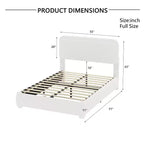 Cama Plataforma Tapizada GDFStudio Cloudmere Moden Boucle con Cabecero Curvo Ajustable