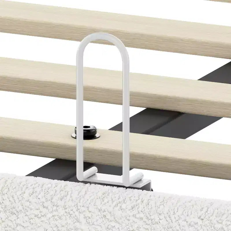 Cama Plataforma Tapizada GDFStudio Cloudmere Moden Boucle con Cabecero Curvo Ajustable