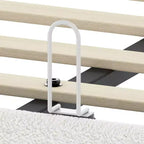 Cama Plataforma Tapizada GDFStudio Cloudmere Moden Boucle con Cabecero Curvo Ajustable